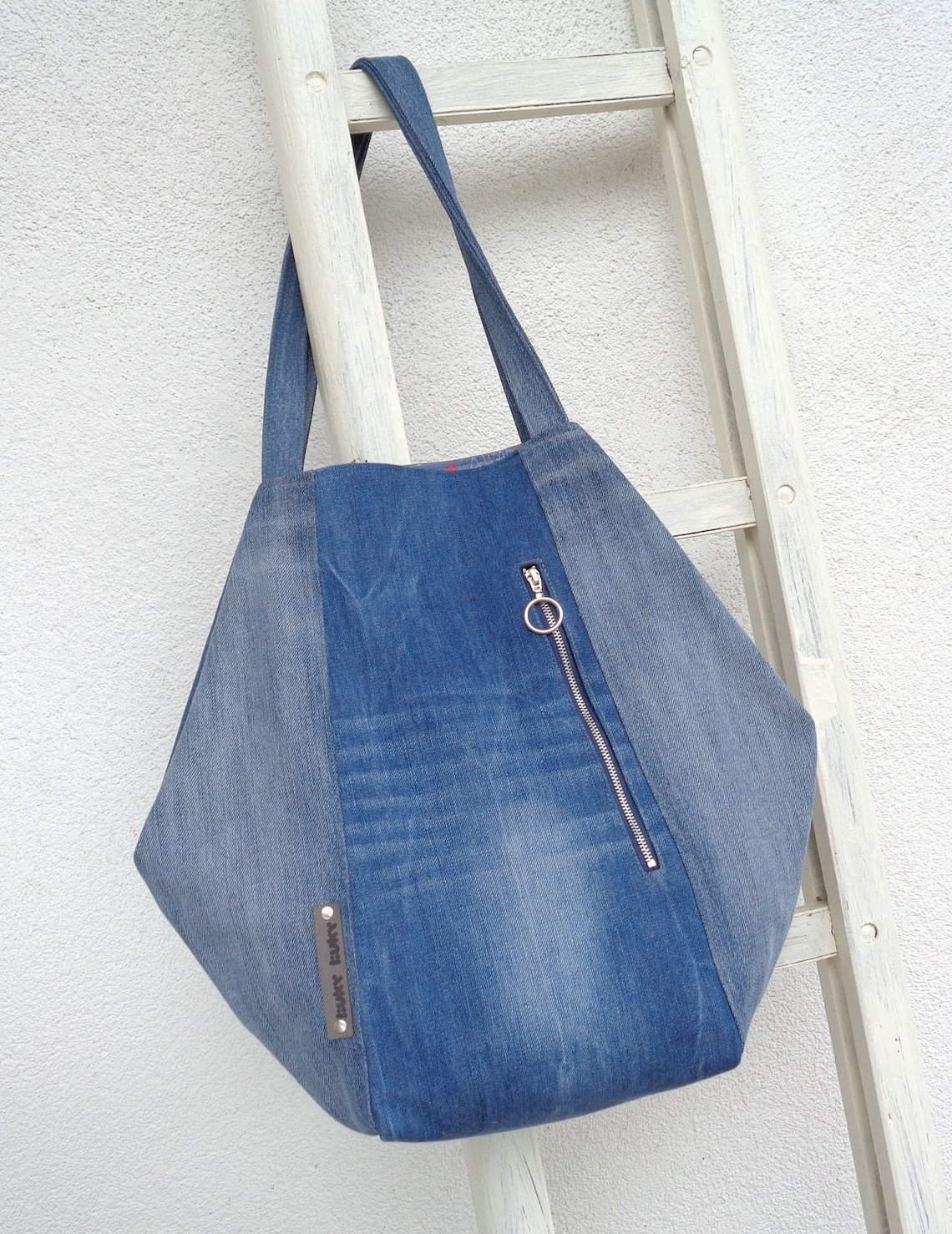 Plain Jeans Tote Bag Denim Handbag Shoulder Bag Blue Denim - Etsy Israel