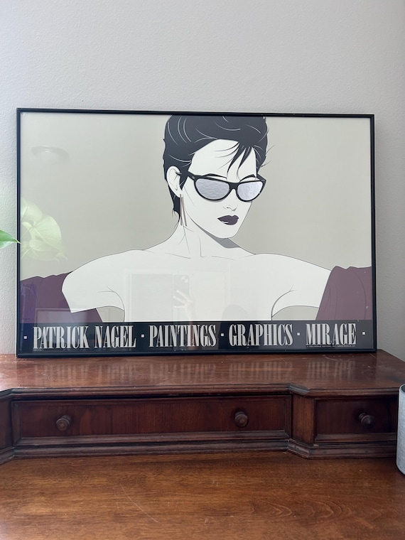 80s Patrick Nagel “sunglasses” Silver Foil Signed Print - Etsy 80s Patrick Nagel “sunglasses” Silver Foil Signed Print - Etsy