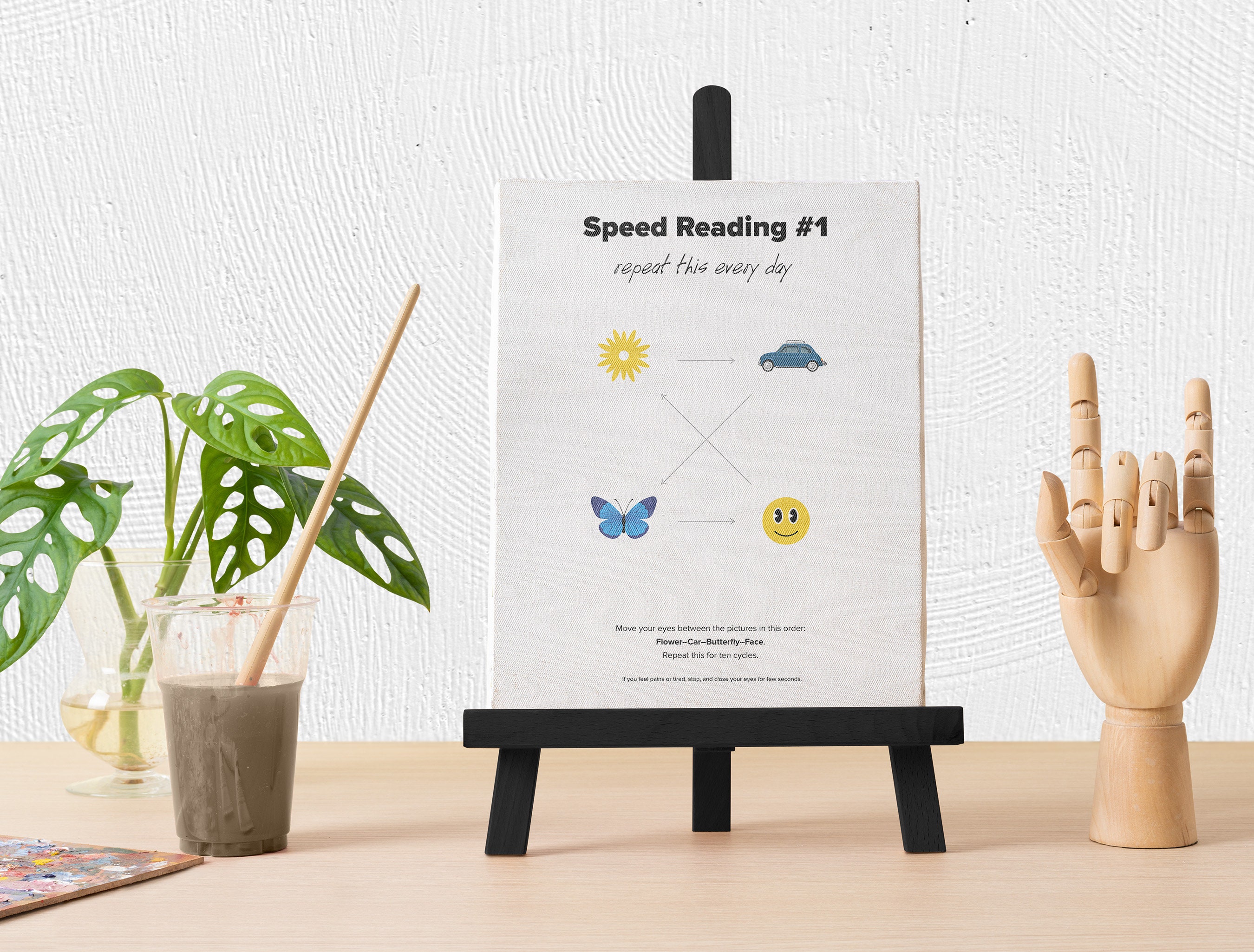 Fast Reading Exercose Speed Reading Exercise #1 Poster. Motivational Wall Art. Minimalistic ...