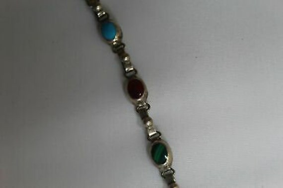 Sterling Silver 925 Multi Stone Bracelet - image 5