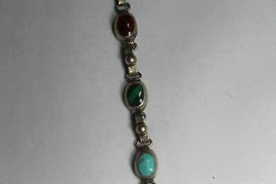 Sterling Silver 925 Multi Stone Bracelet - image 6