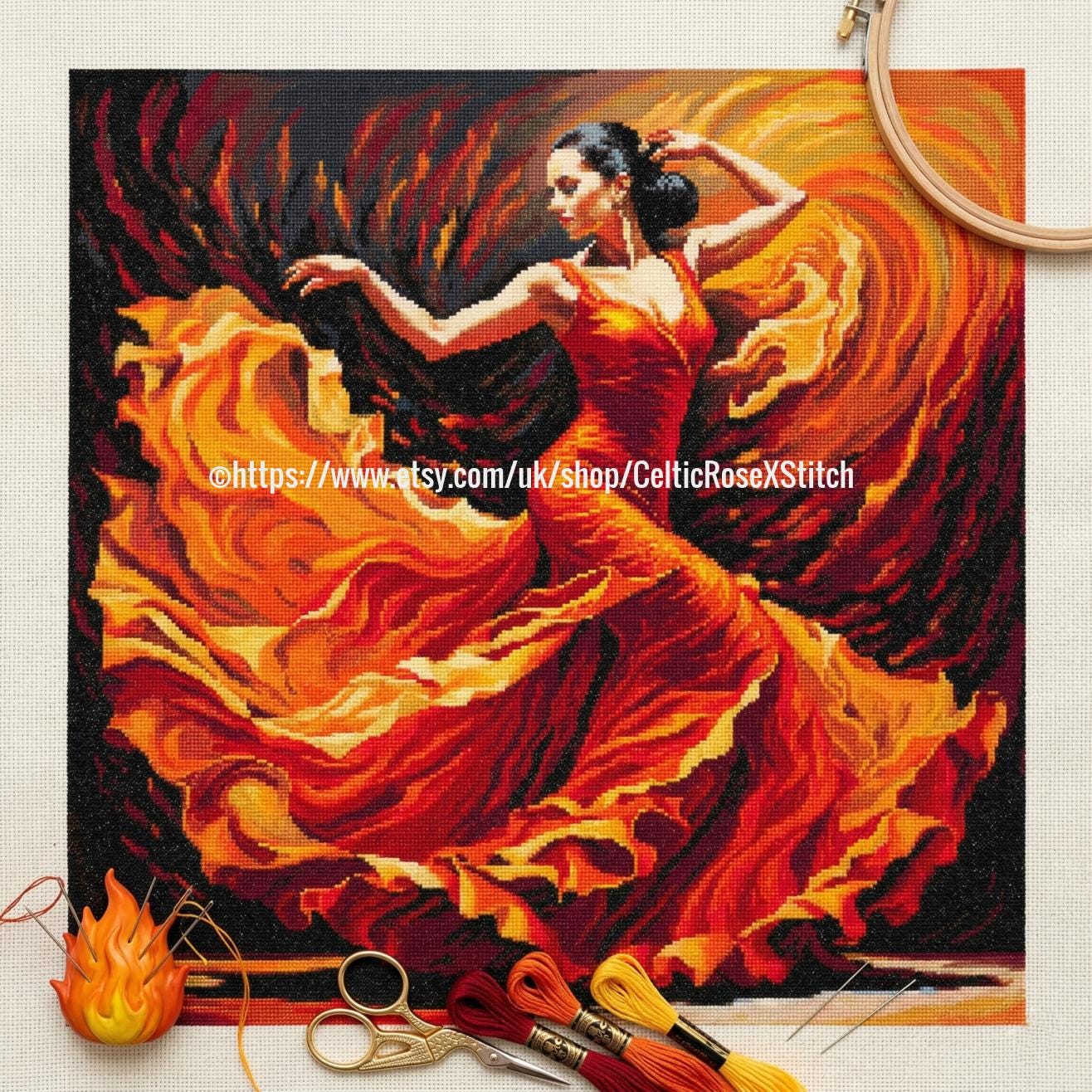 Déguisement danseuse de flamenco femme rouge et noir, achat de