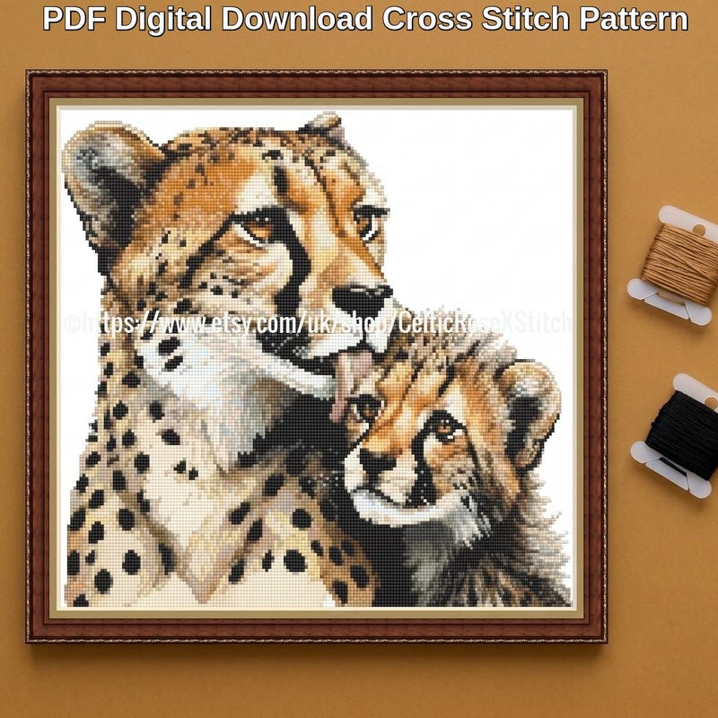 Cheetah Cat Art Pdf - Etsy UK