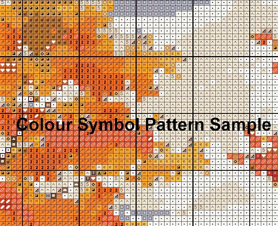 Red Roses - PDF Digital Cross Stitch Pattern DMC Key 48 Colours 16