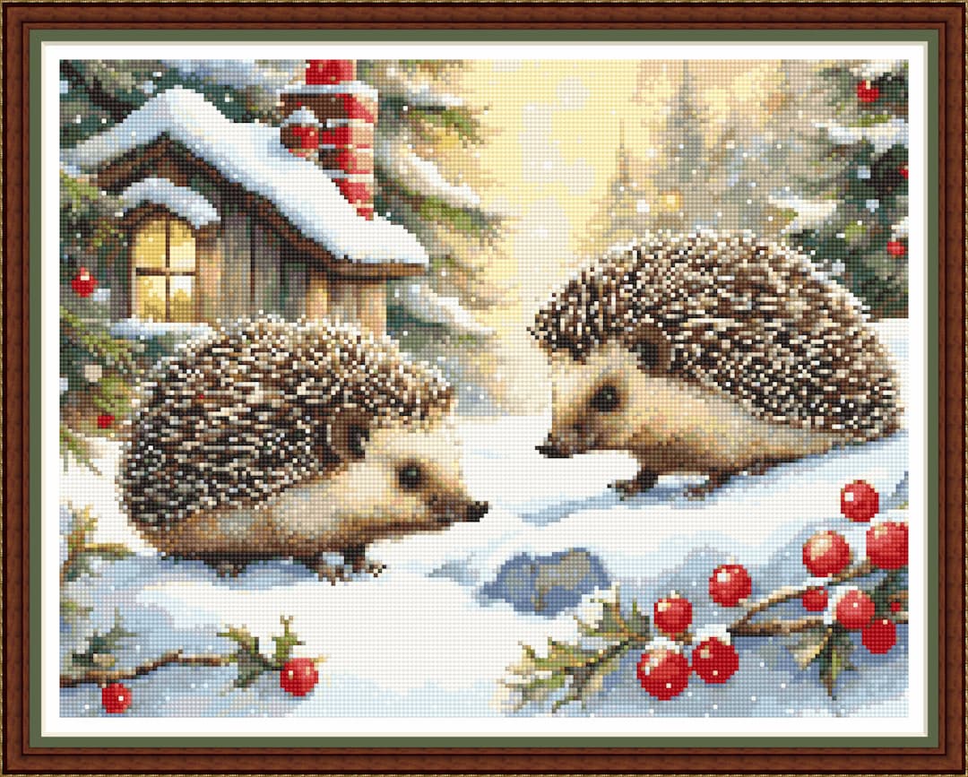 Hedgehogs in the Snow PDF Cross Stitch Pattern DMC Key 48 Colours 14 1/211 1/4 on 14ct Whole Cross Pattern Keeper/print Christmas - Etsy hedgehogs-in-the-snow-pdf-cross-stitch-pattern-dmc-key-48-colours-14-1-211-1-4-on-14ct-whole-cross-pattern-keeper-print-christmas-etsy