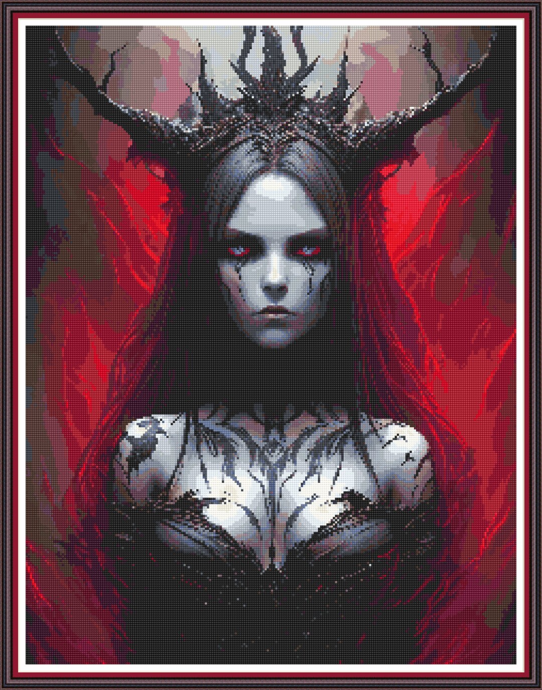 Gothic Queen Print At Home CHART For Whole Counted Cross Etsy UK gothic-queen-print-at-home-chart-for-whole-counted-cross-etsy-uk