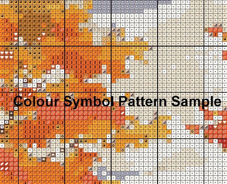 Carnations - PDF Digital Cross Stitch Pattern DMC Key 47 Colours 14"x14 ...