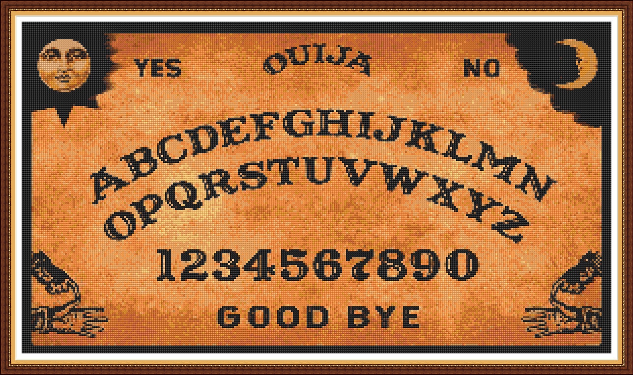 Tablero Ouija Imprimir en casa Gráfico/Patrón para punto de cruz contado  completo 21 1/2x12 1/4 en aida de 14 ct 35 colores Halloween Psíquico -   México