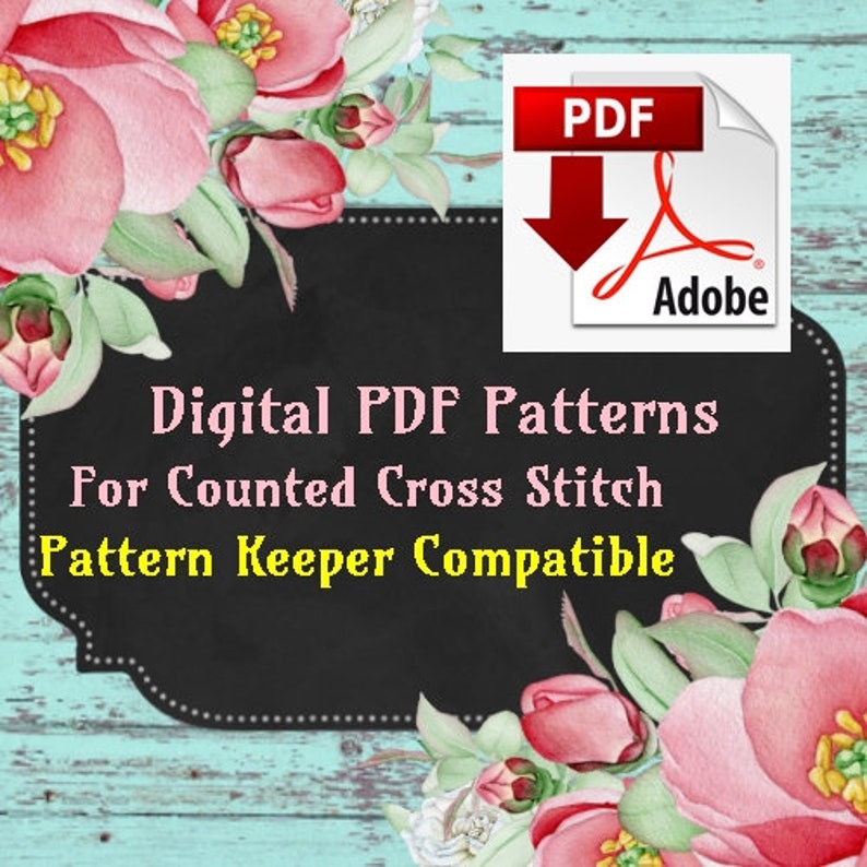 Flower Goddess PDF Digital Cross Stitch Pattern DMC Key 55 Colours ...