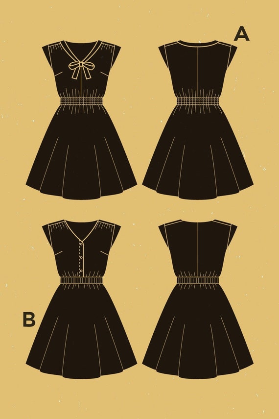 Deer Doe Reglisse Dress Sewing Pattern Paper Patterns Etsy