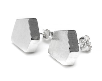 Moderne Ohrringe geometrische Ohrringe Echtschmuck 925 Silber Damen-Ohrstecker innovativer ausgefallener Schmuck Silberschmuck Goldschmied