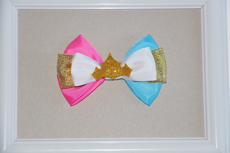 Baby Bow Sleeping Beauty Headband Girls Hair Bow Blue Pink Disney Bound Bow Disney Hair Bow Disney Bow Hair Clip Sleeping Beauty Bow