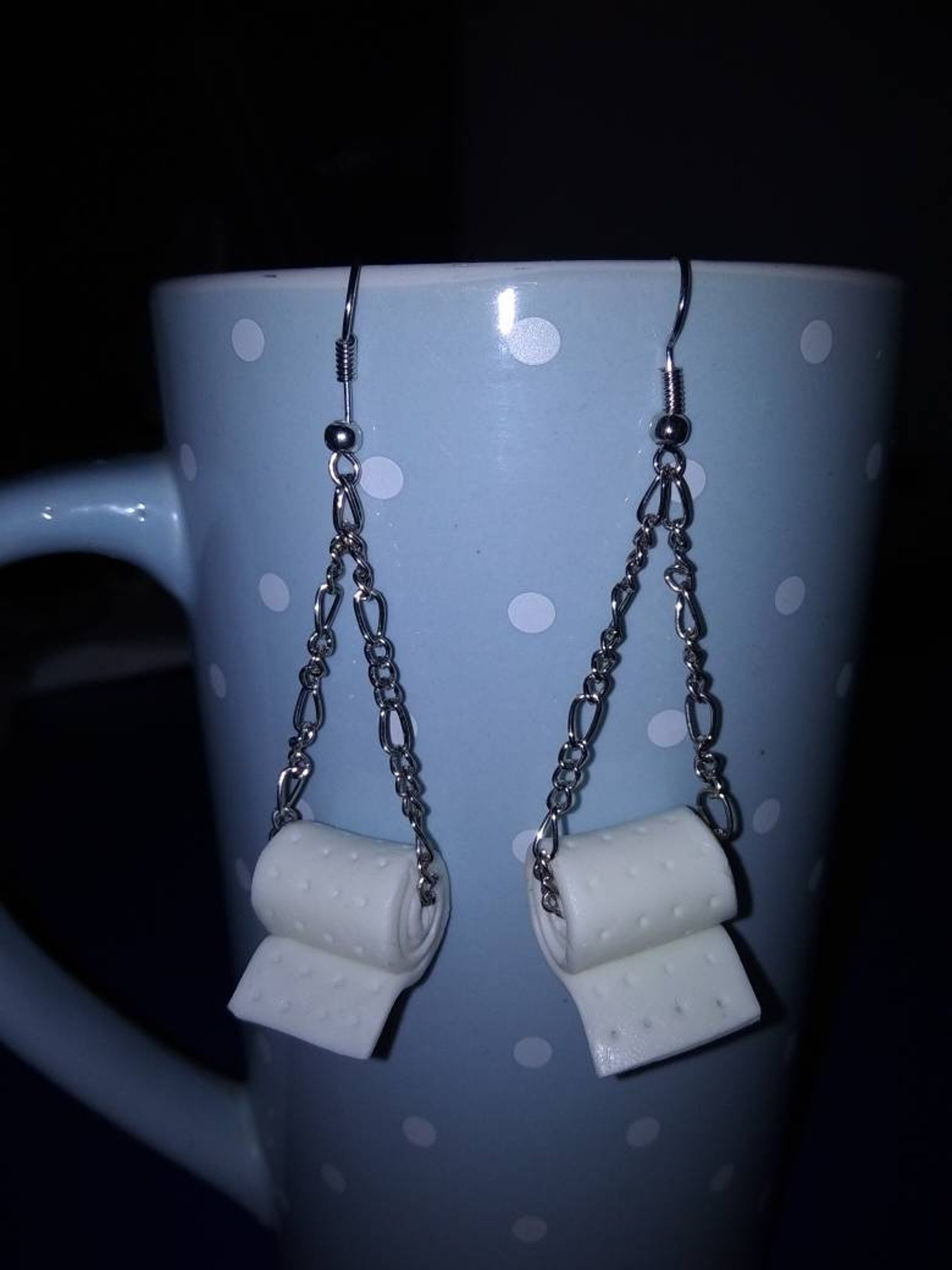 Toilet Paper Earrings Toilet paper roll earrings Toilet Etsy