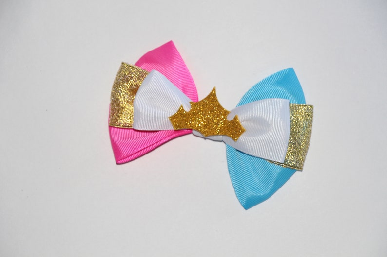 Baby Bow Sleeping Beauty Headband Girls Hair Bow Blue Pink Disney Bound Bow Disney Hair Bow Disney Bow Hair Clip Sleeping Beauty Bow