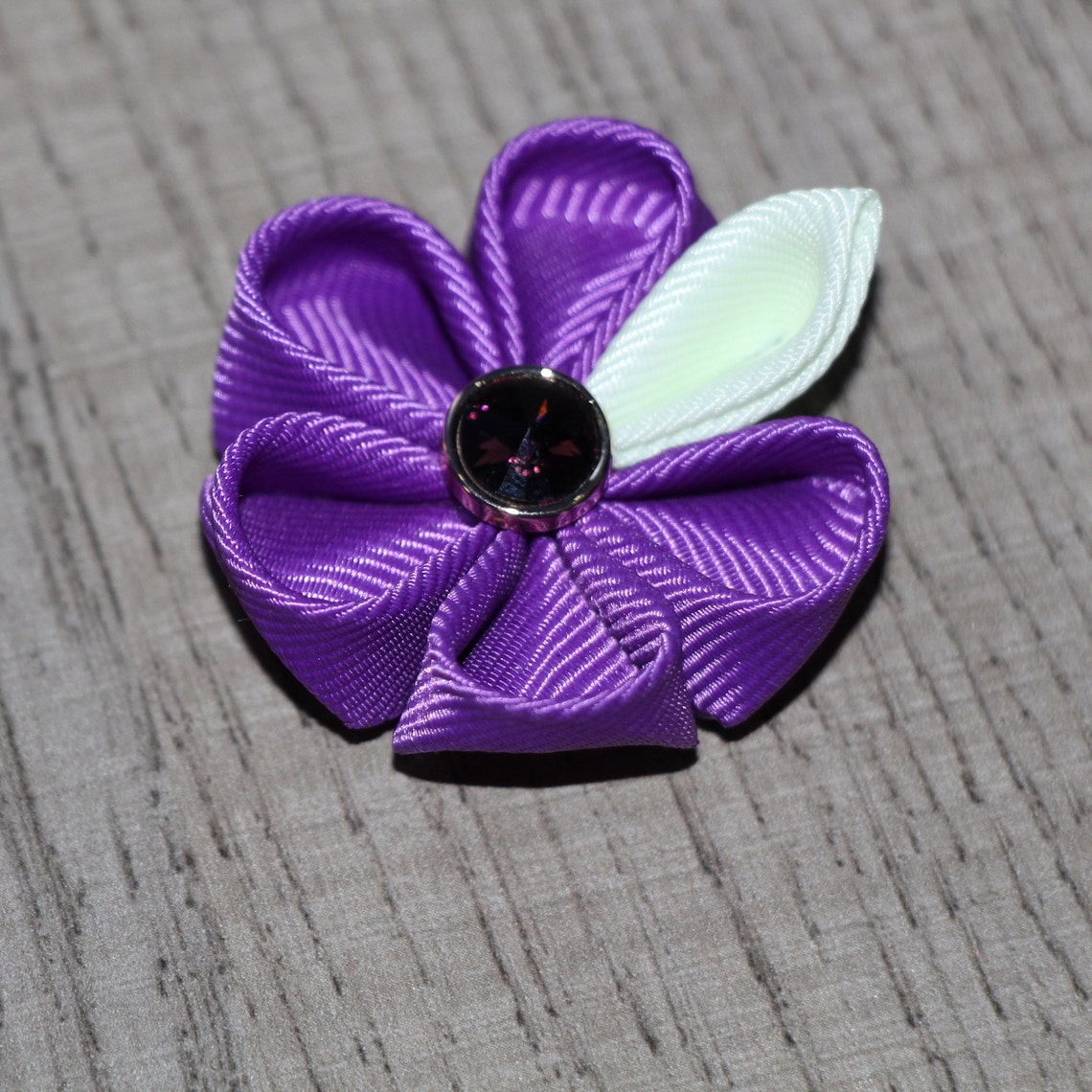 Purple Lapel Pin Flower Lavender Flower brooch Kanzashi Violet Etsy