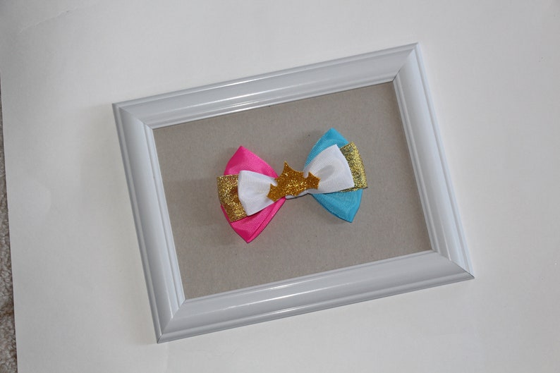 Baby Bow Sleeping Beauty Headband Girls Hair Bow Blue Pink Disney Bound Bow Disney Hair Bow Disney Bow Hair Clip Sleeping Beauty Bow