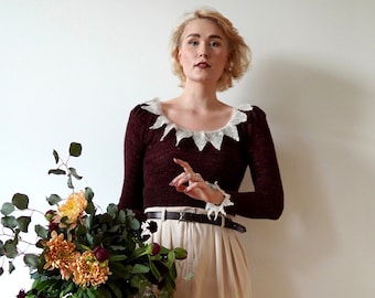 Medieval Ruffle Blouse Digital Knittingpattern PDF
