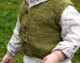 Jr Hobbiton Vest Knitting Pattern (Digital PDF)