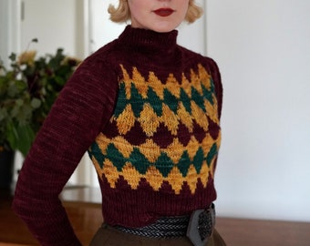 Harlequin Jumper Digital Knittingpattern, PDF