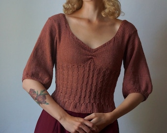 Capulet Blouse Knittingpattern, Digital PDF