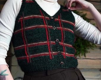 Noelle Vest Knitting Pattern, Digital PDF