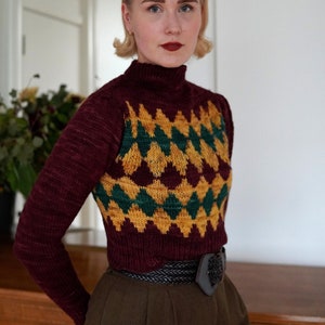 Harlequin Jumper Digital Knittingpattern, PDF