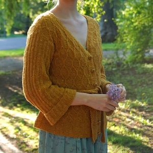 Abeilles Cardigan Knittingpattern, Digital PDF