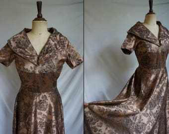 Late 1940s Rose Gold Gown