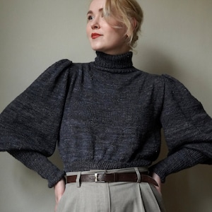 Bernadette Turtleneck Knitting Pattern, Digital PDF