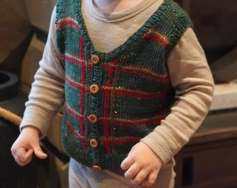 Jr Noelle Vest Kids Knitting Pattern, Digital PDF