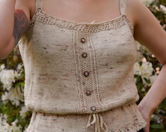 Agnes Camisole Digital Knitting Pattern PDF