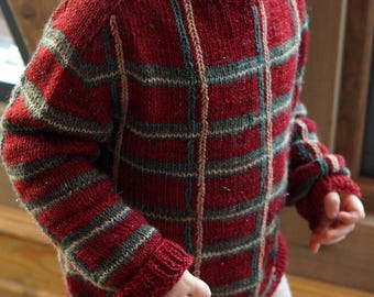 Jr. Noelle Sweater Kids Knitting Pattern, Digital PDF