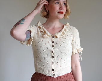 Margot Blouse Digital Knitting Pattern PDF