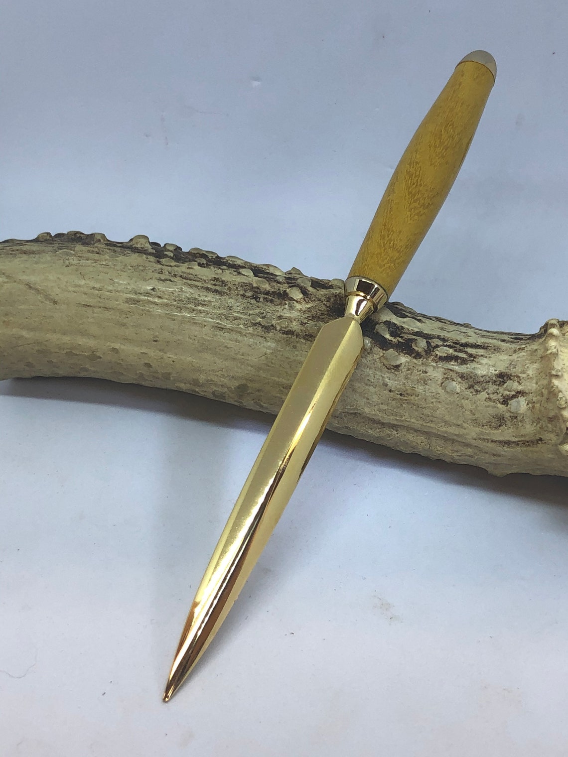 Letter Opener Gold / Osage Etsy