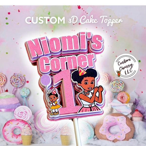 Girls Custom Gracies Corner 3D Cake Topper