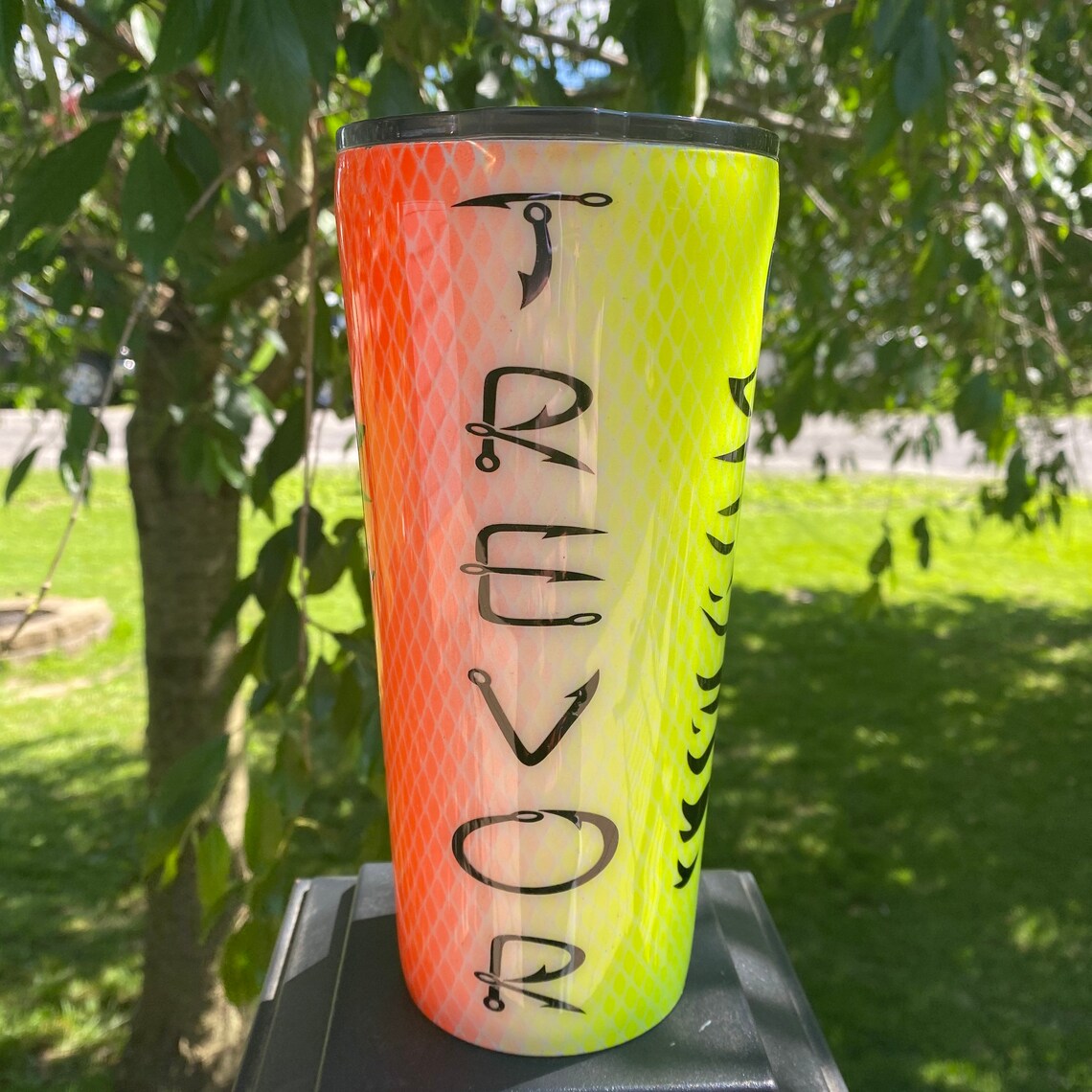 Personalized fishing lure cup Etsy