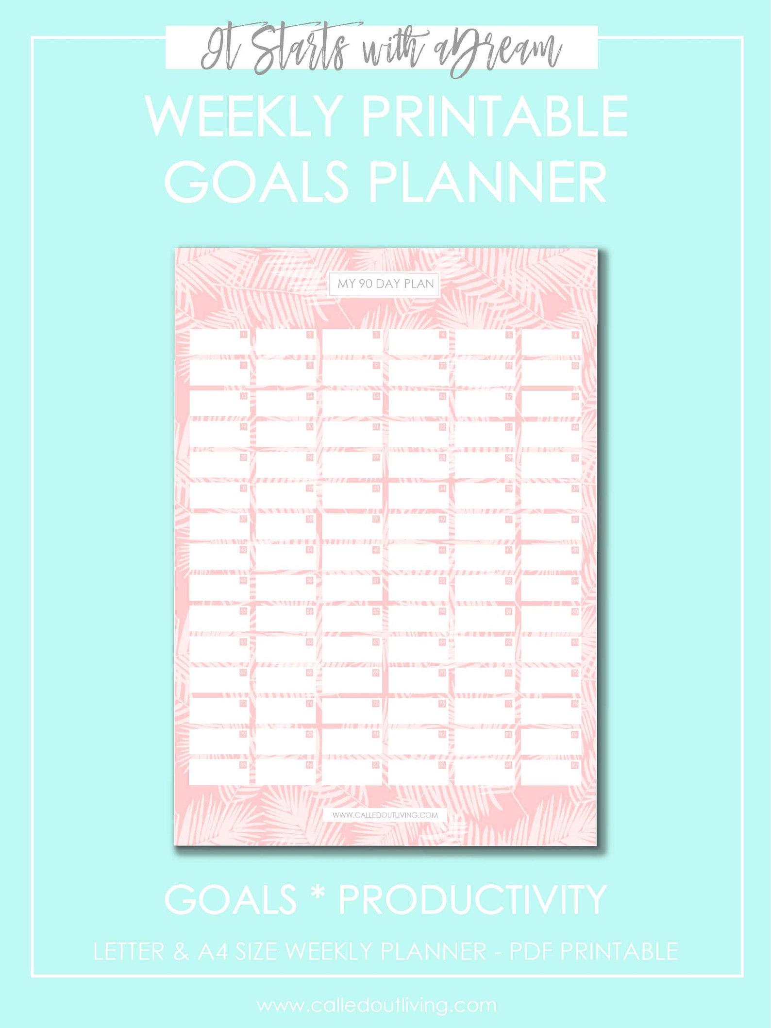 90 Day Goal Planner Printable Planner Goal Setting Planner - Etsy