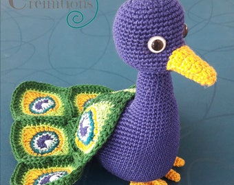 Crochet pattern Cuddle Peacock