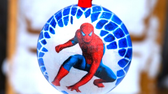 Boule De Noël Spiderman Pour Un Sapin De Noël Décorations De Noël Pendaison Decor Boules De Nouvel An