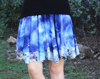 Galaxy Skirt / Purple Dance Skirt / Pixie Skirt / Dance Wear / Tap Skirt / Short Patchwork Skirt / Layered Skirt / Jagged Fairy Skirt