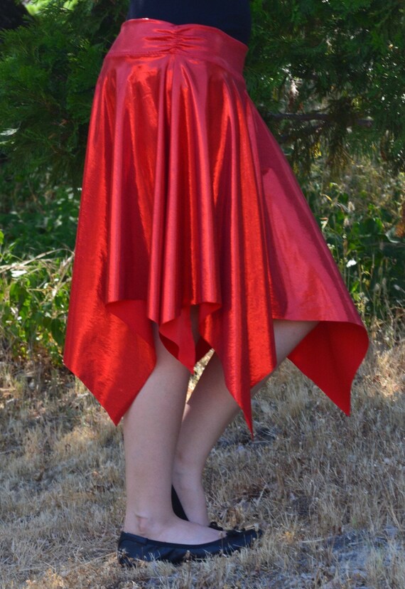 red handkerchief skirt