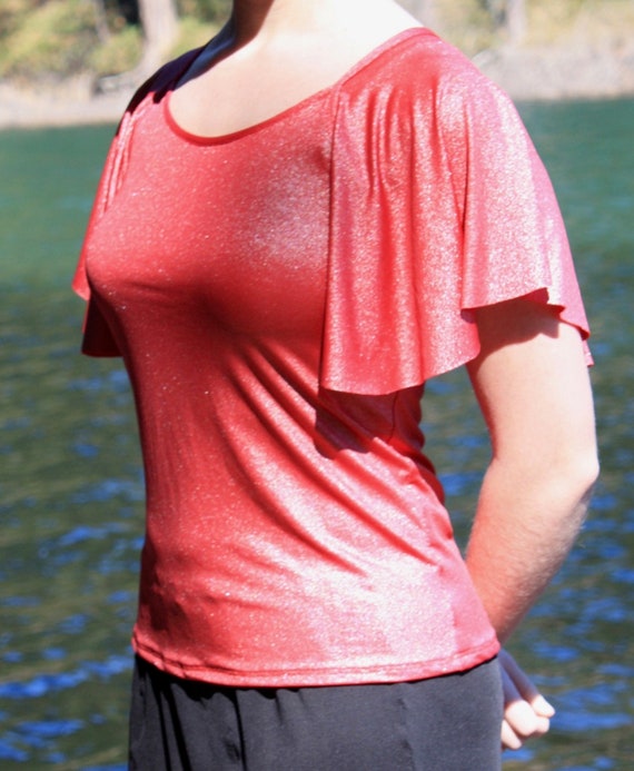 elegant red tops for evening