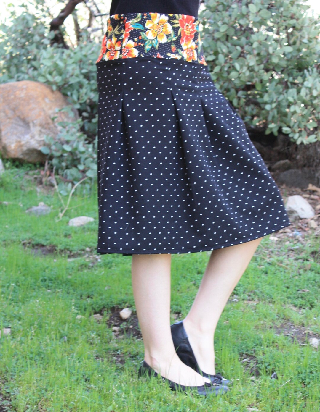 Pleated Skirt / Swim Skirt / Yellow Handkerchief Skirt / Polka Etsy