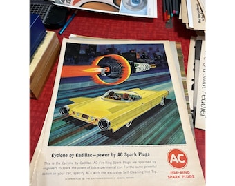 1950年代～1960年代の自動車・オートバイ雑誌の印刷広告10枚セット（ハーレーダビッドソン関連）