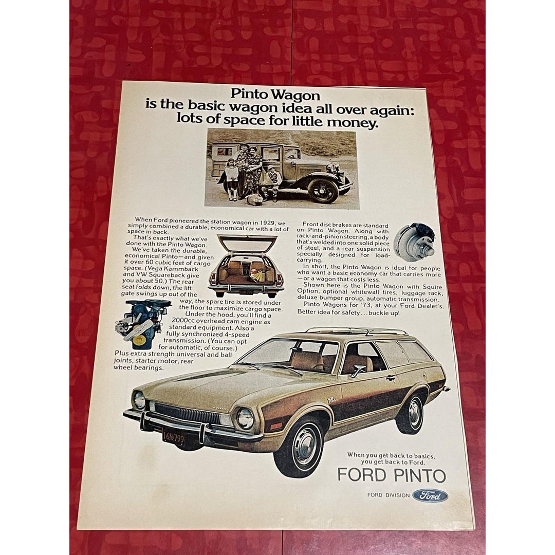Pinto Ranch Ad Vintage 1973 Ford Pinto Wagon Original Print Ad 70s Advertisement - Etsy
