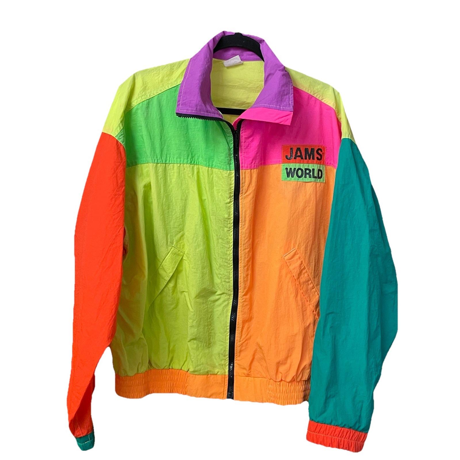 ●JAMS WORLD●ナイロンジャケット●USA●ハワイ●HAWAII● Vintage Jams World Colorblock Windbreaker Large 1990s Jams