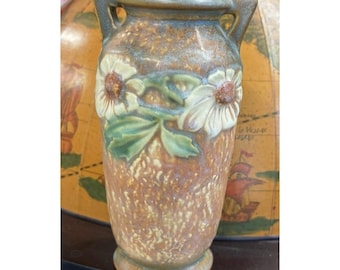 Vintage Roseville Pottery DAHLROSE vase #363 6" mint condition W Sticker