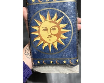 Papel pintado vintage NOS Celestial Sun Moon Stars Sun Wall Border Wallpaper Y2k 90s 18 pies