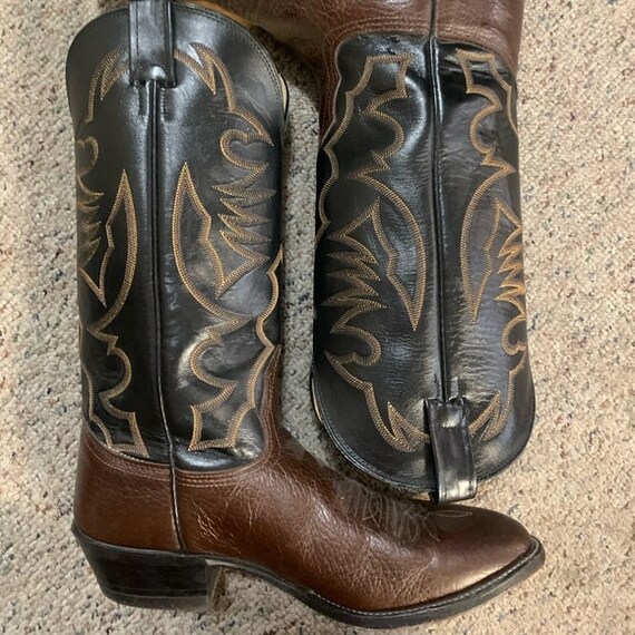 Vintage Nacona Bullhide Cowboy Boots Sz 9 western