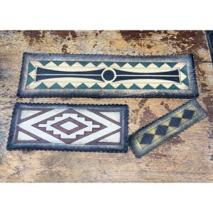 3 VTG-lädermärken inspirerade av indianer/sydvästlig tribalkonst på Front Street